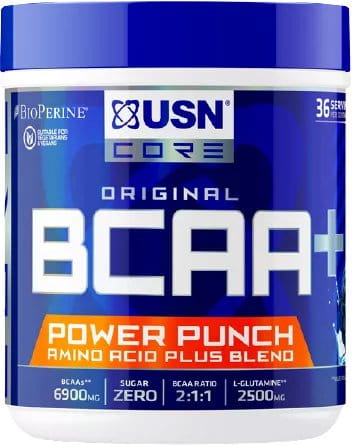 Аминокиселини с разклонена верига BCAA на прах USN Power Punch 400g мандарина